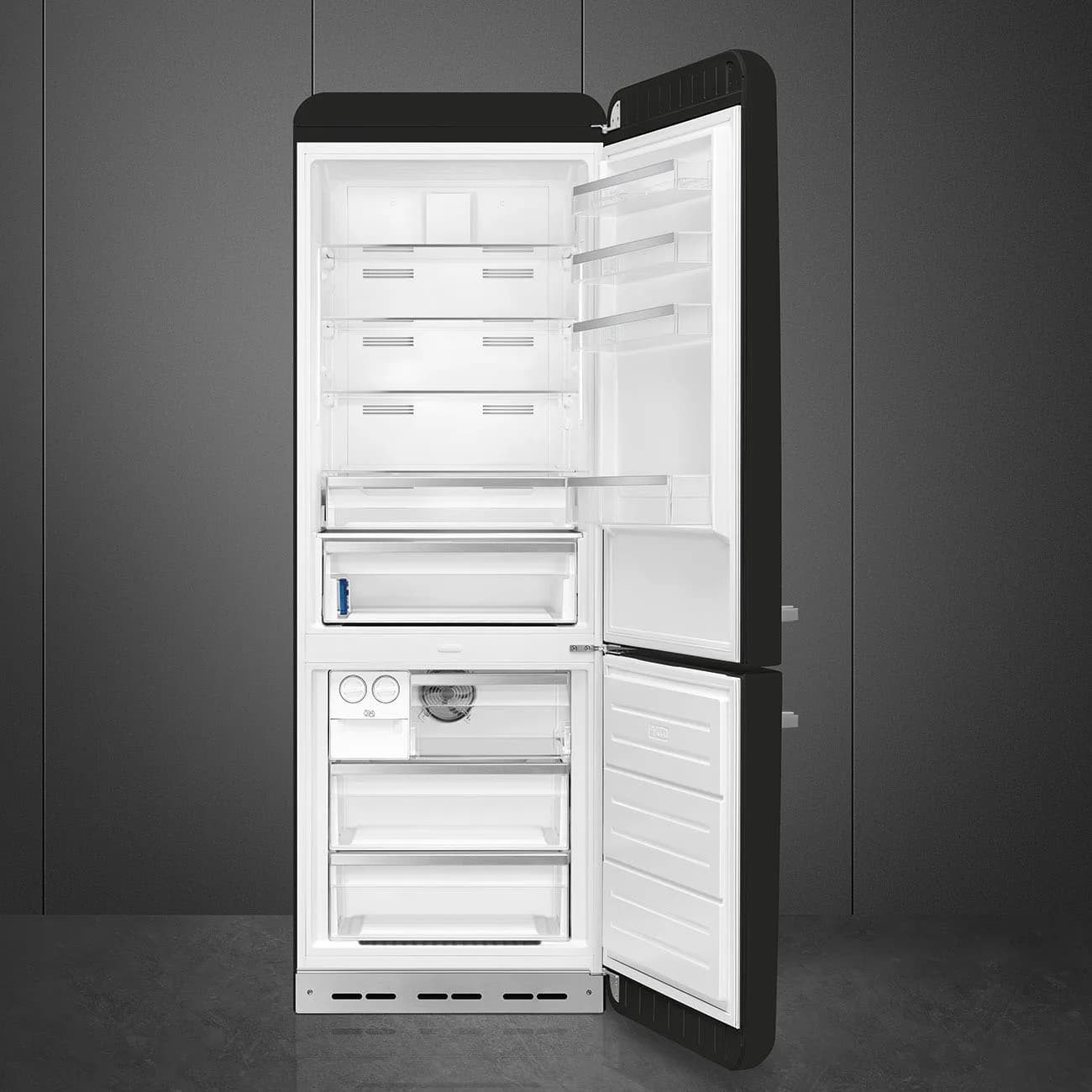 SMEG FAB38RBL5 Standkühlschrank Schwarz Retro-Design XL (Türanschlag rechts) – Miniatur 3